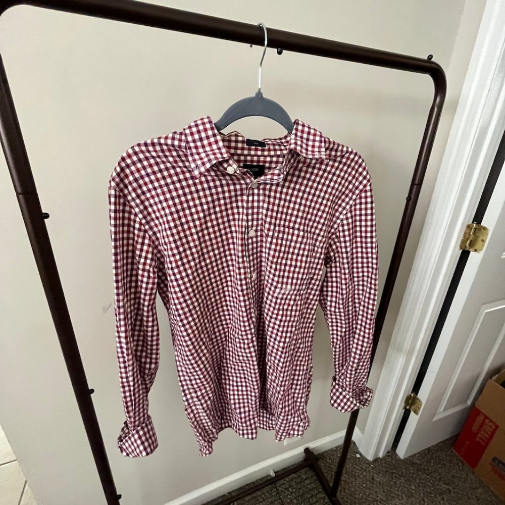J. Crew checkered button-down